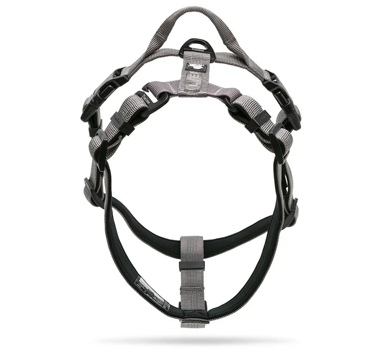 Truelove Pet Harness Adjustable Reflective Nylon with Collar Leash LED Light Neoprene Padded Hiking Running TLH6171 Dropshipping Peaceful Pleasures Health and Wellness Gray L-chest-69-81CM China Mainland