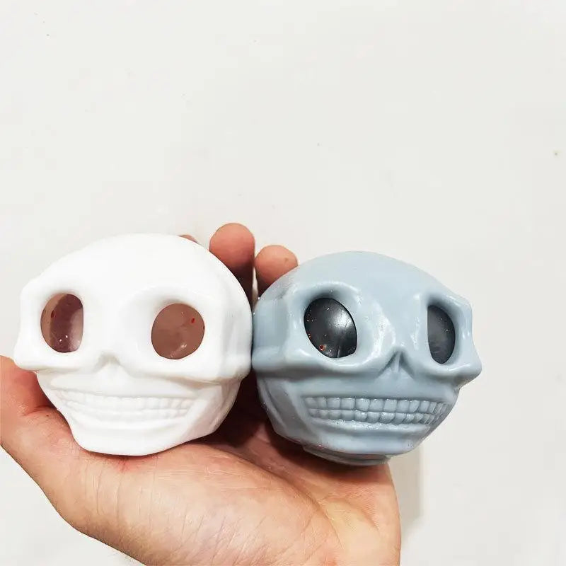 Squeezable Skull Halloween Stress Ball Fidget Decompression Toy