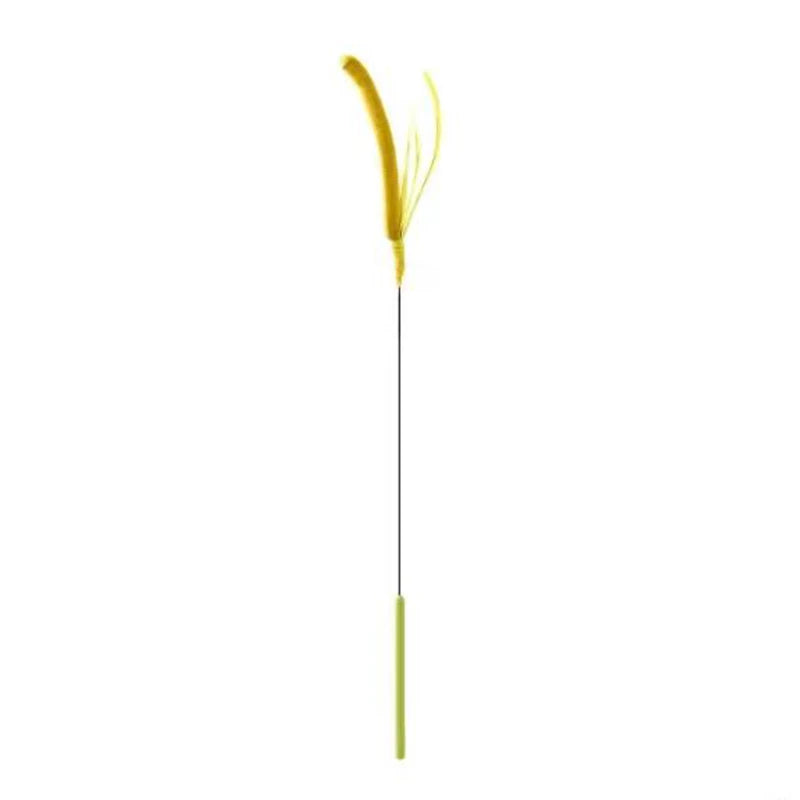 Juguetes Para Gatos Varilla Flexible Plumas Y Hierba Mascotas