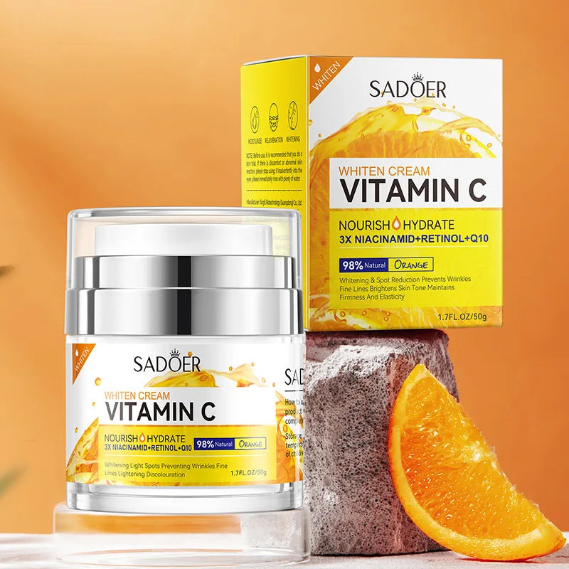 Retinol & Vitamin C Brightening Face Cream – Whitening Moisturizer