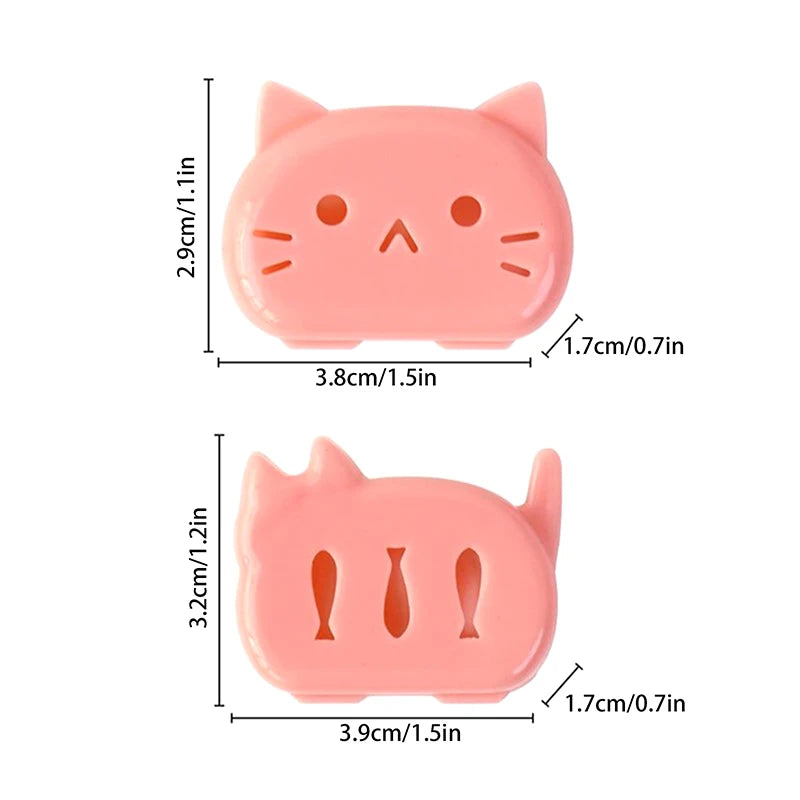 4pcs Cat Shape Travel Toothbrush Head Covers Toothbrush Protector Cap Case Protective Portable Plastic Clip For Household Travel Peaceful Pleasures Health and Wellness