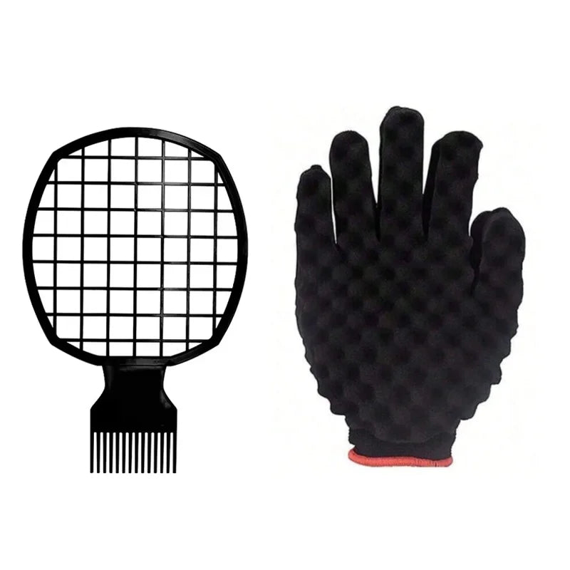 Afro Twist Hair Sponge Brush Set – Curly Coil Styling 2pc