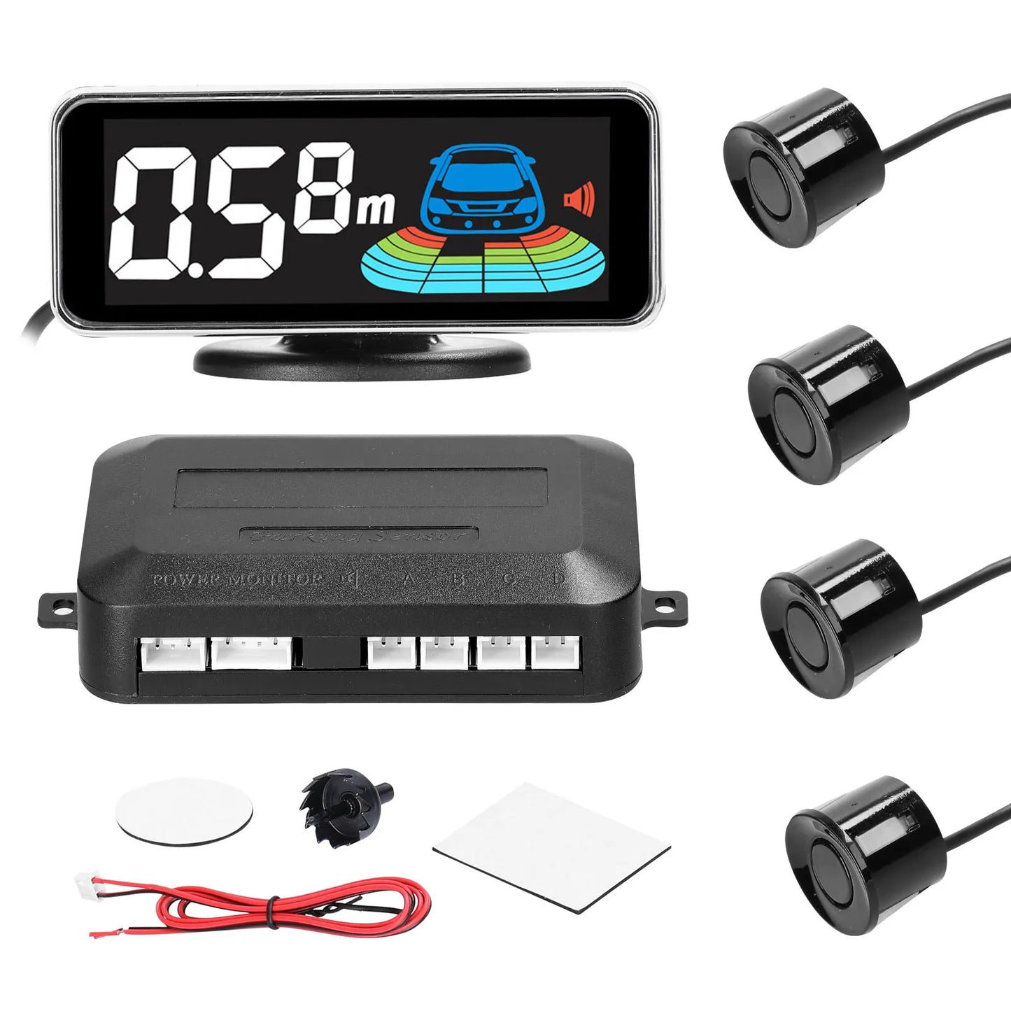 KKMOON 8-Sensor Car Parking Radar System with LCD Display