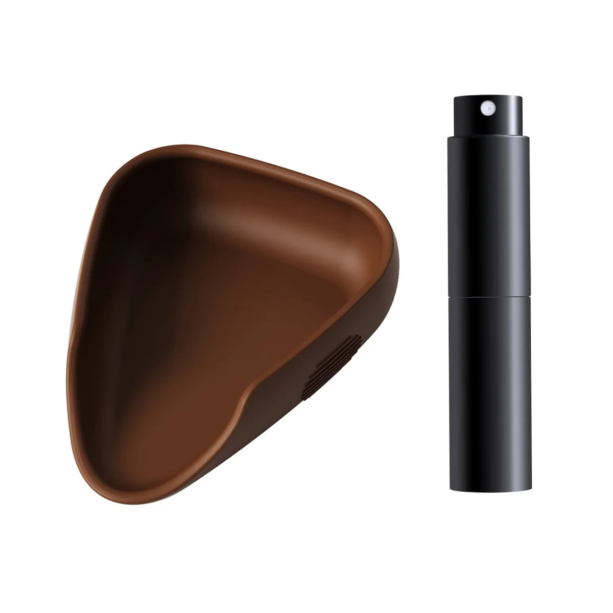 Silicone Coffee Bean Dosing Cup + Sprayer Gift Set, Spoon for Tea Spoons Stirrers, Espresso Coffee Bar Accessories & Essentials Peaceful Pleasures Health and Wellness Brown set of 2
