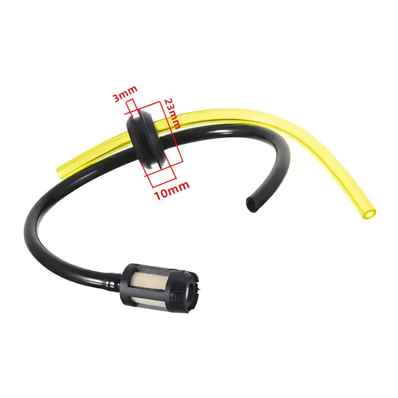 Universal Grass Trimmer Fuel Line Oil Pipe Filter Kit Lawn Mower Petrol Gas Hose Brush Cutter Spare Parts Peaceful Pleasures Health and Wellness Black S