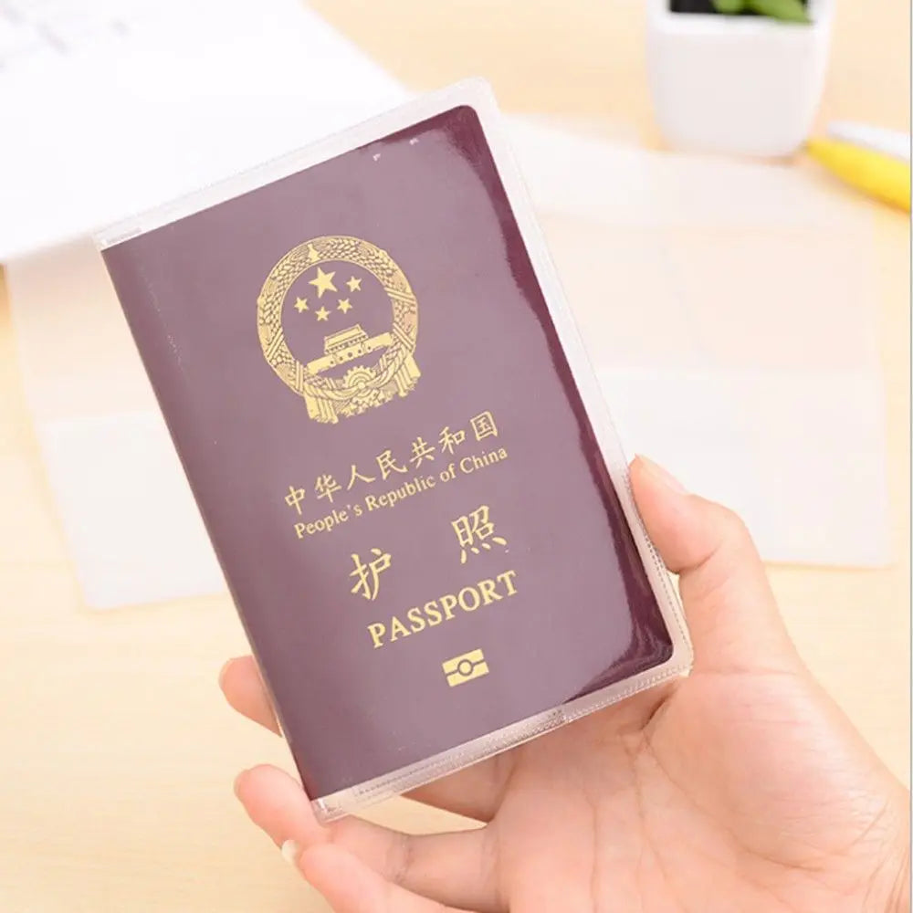 Protective Bags Organizer Sleeve Waterproof Case Travel ID Card Protective Case Passport Case Holder Transparent Peaceful Pleasures Health and Wellness 1
