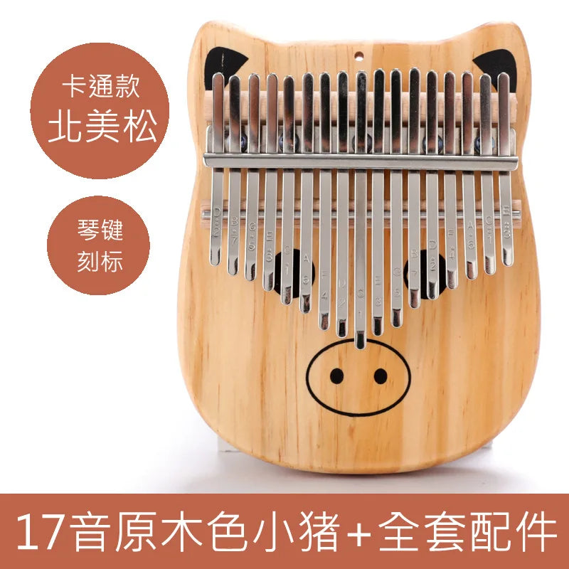 10 Note 17 Thumb Piano Cartoon Kalimba Peach Blossom Core