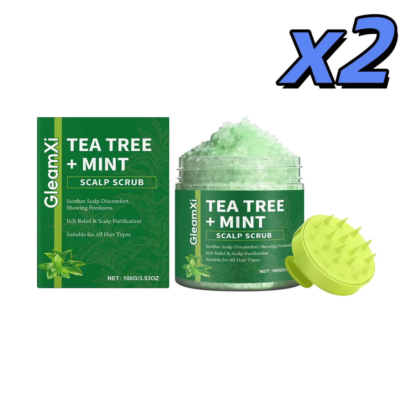 Gleamxi Tea Tree Scalp Scrub | Anti-Dandruff Deep Cleanse