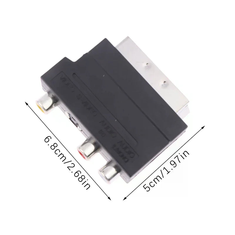 21-Pin SCART Adapter – S-Video & Composite with In/Out Switch