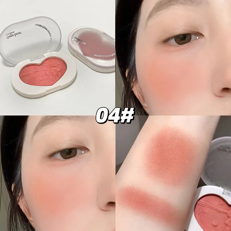 Single Color Heartbeat Cream Blush: Silky Texture Long-lasting Natural Monochrome Cheek Makeup for Daily Fresh Look Peaceful Pleasures Health and Wellness 04