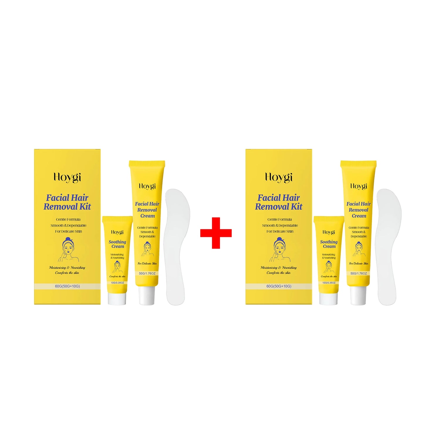 Facial Hair Removal Cream Set for Chin & Upper Lip Removes Fine Hair Depilatory Skin Smooth Shea Butter Facial Hair Remover Kit Peaceful Pleasures Health and Wellness 2 Set