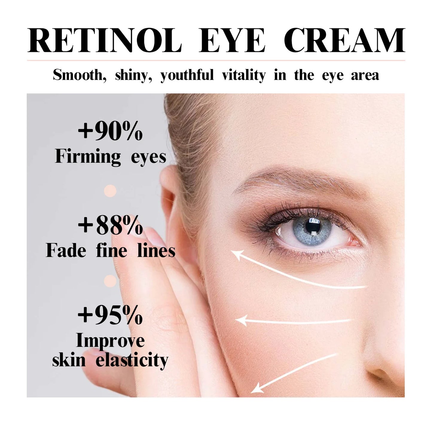 Retinol Anti Aging Eye Cream Puffiness Removal Anti Eye Bag Fade Fine Line Tightening Firming Brightening Moisturizing Eye Cream Peaceful Pleasures Health and Wellness