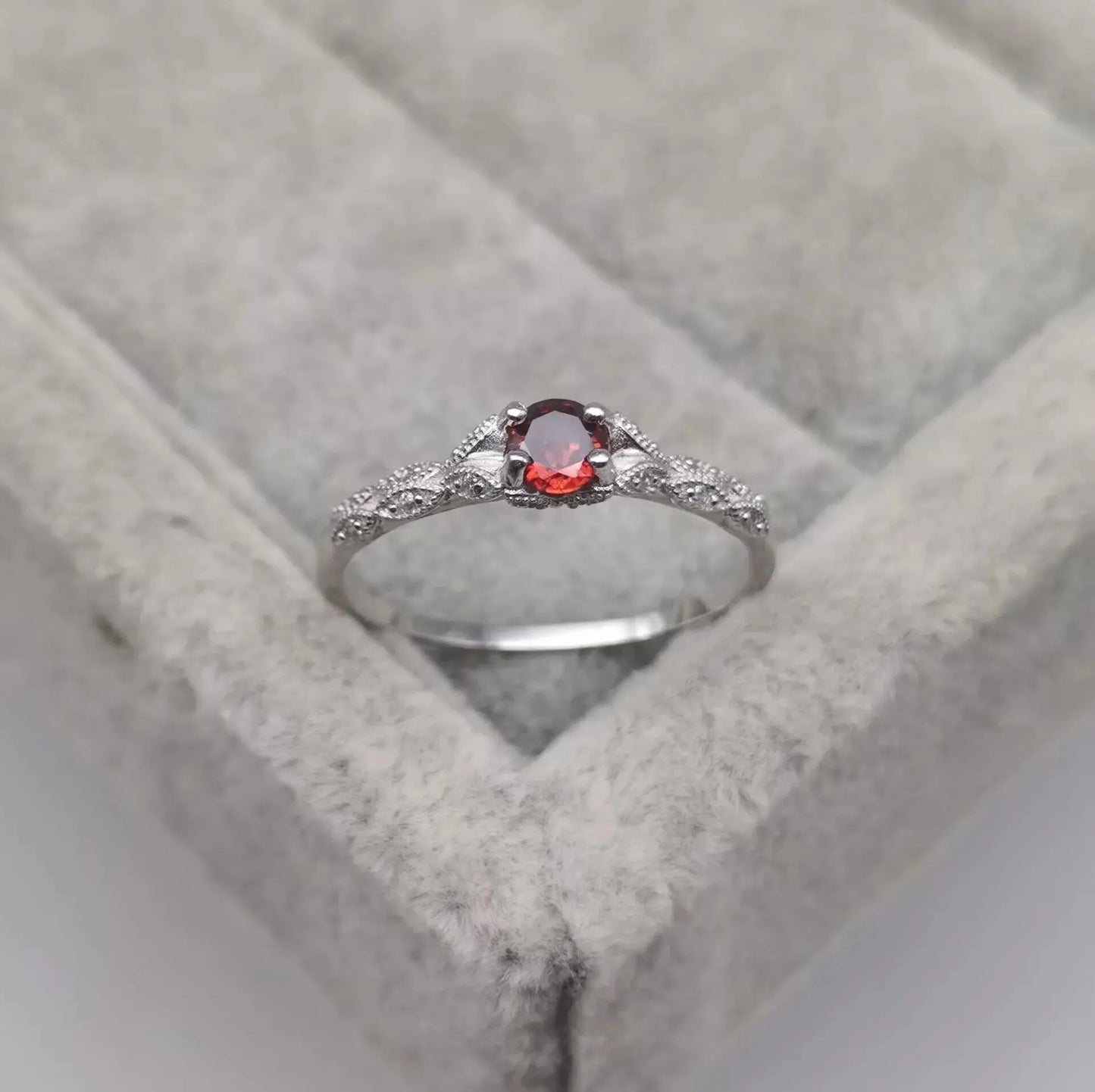Amethyst Zirconia Silver-Plated Women's Ring | Fashion Jewellery