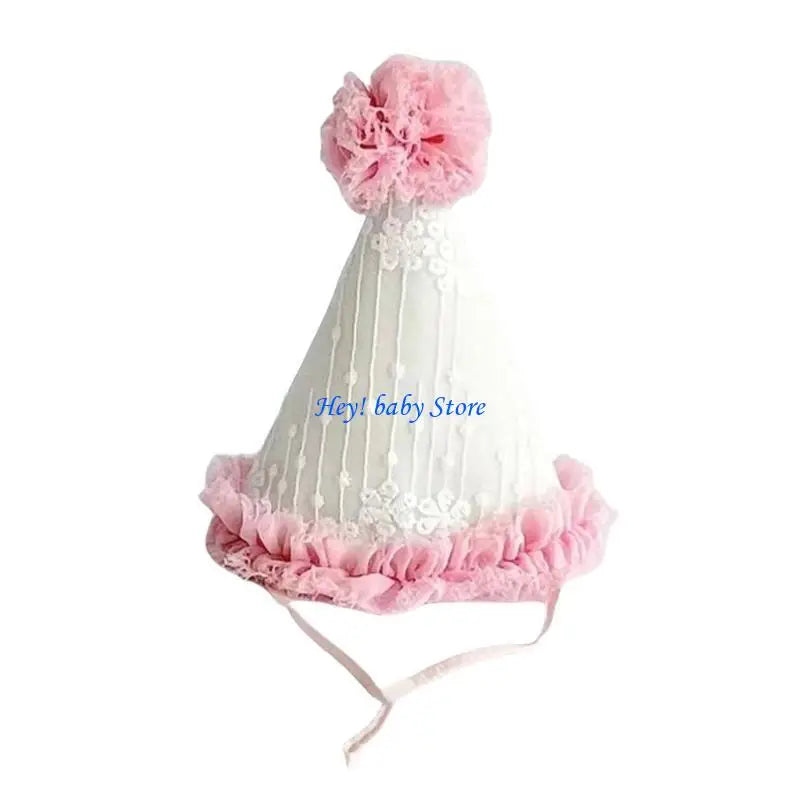 Tulle Birthday Party Hat for Babies & Toddlers | Conical Cap