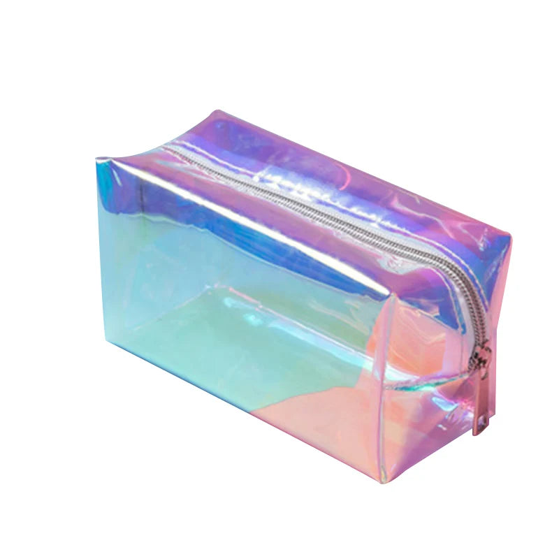 Holographic Makeup Bag | Iridescent Cosmetic Travel Organizer