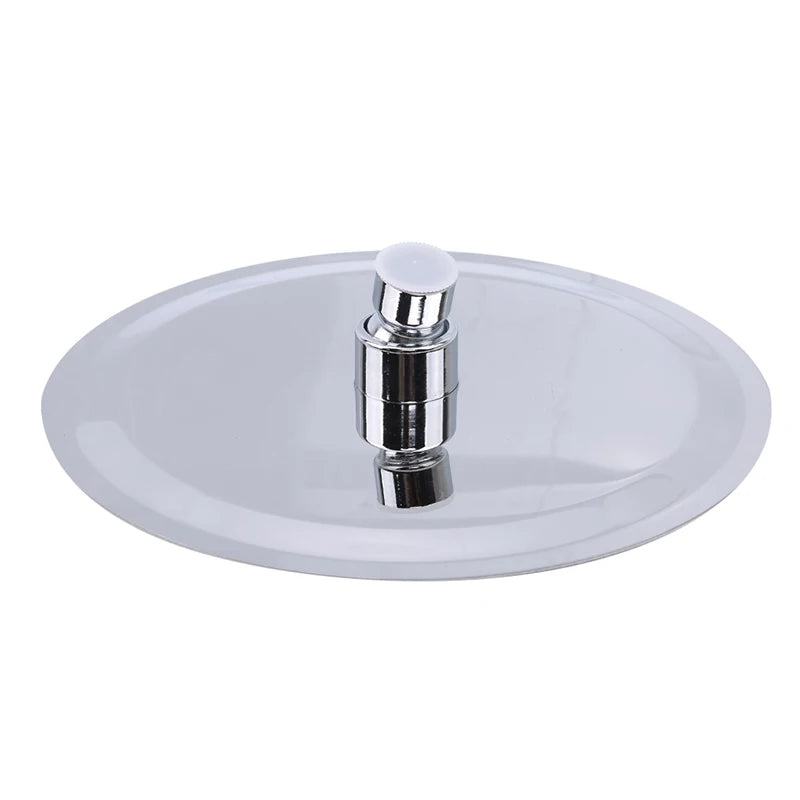 Square Round Shape Stainless Steel Ultra-thin Waterfall Rain Large Shower Head Pressurized Bathroom Accessories Peaceful Pleasures Health and Wellness Round 8 inch