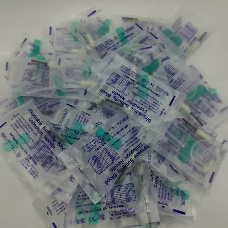 50 Pcs 21G Disposable Butterfly Needles for Cats & Dogs