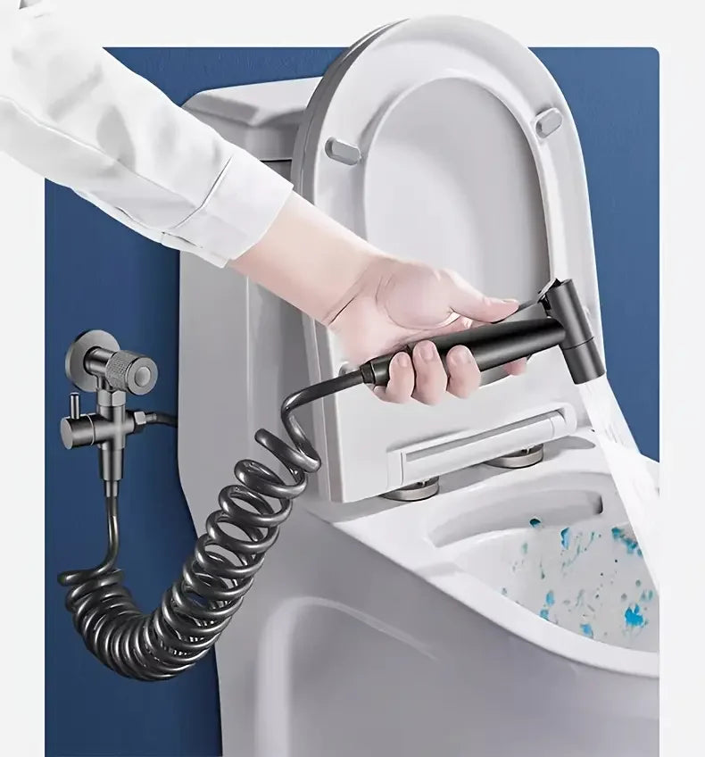 YANKE 3-Piece Stainless Steel Toilet Spray Gun & Nozzle Set