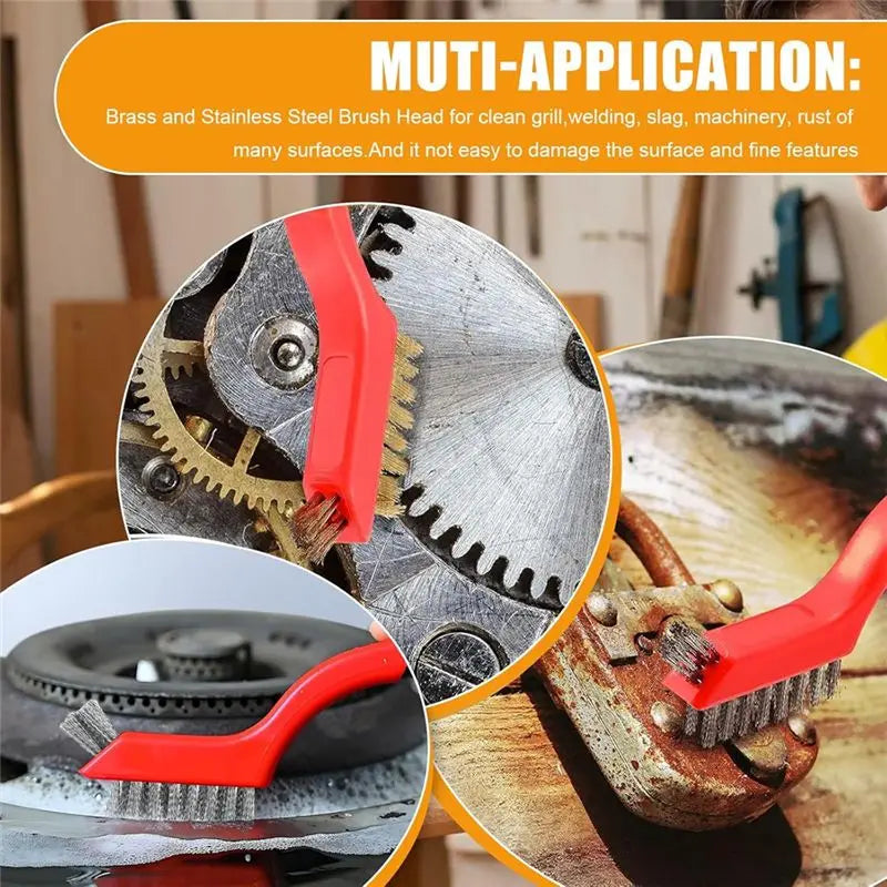 A36T-Steel Wire Brush Set-6Pcs Wire Brushes For Cleaning Rust, Small Wire Brush, Wire Wheel For Drill Nylon, Brass Peaceful Pleasures Health and Wellness