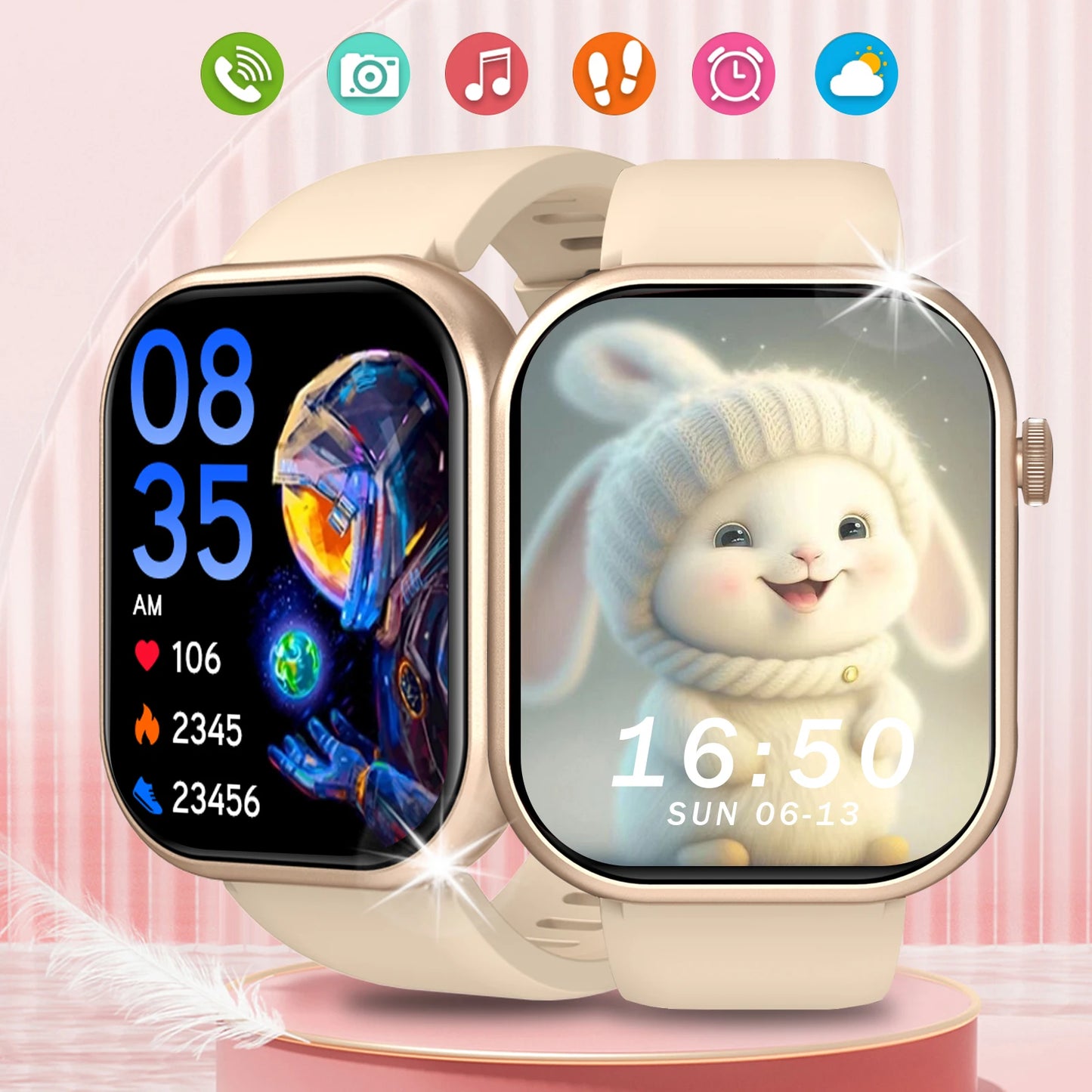 LOMAXFR Smartwatch – Wireless Calling, Multi-Sport, iPhone & Android