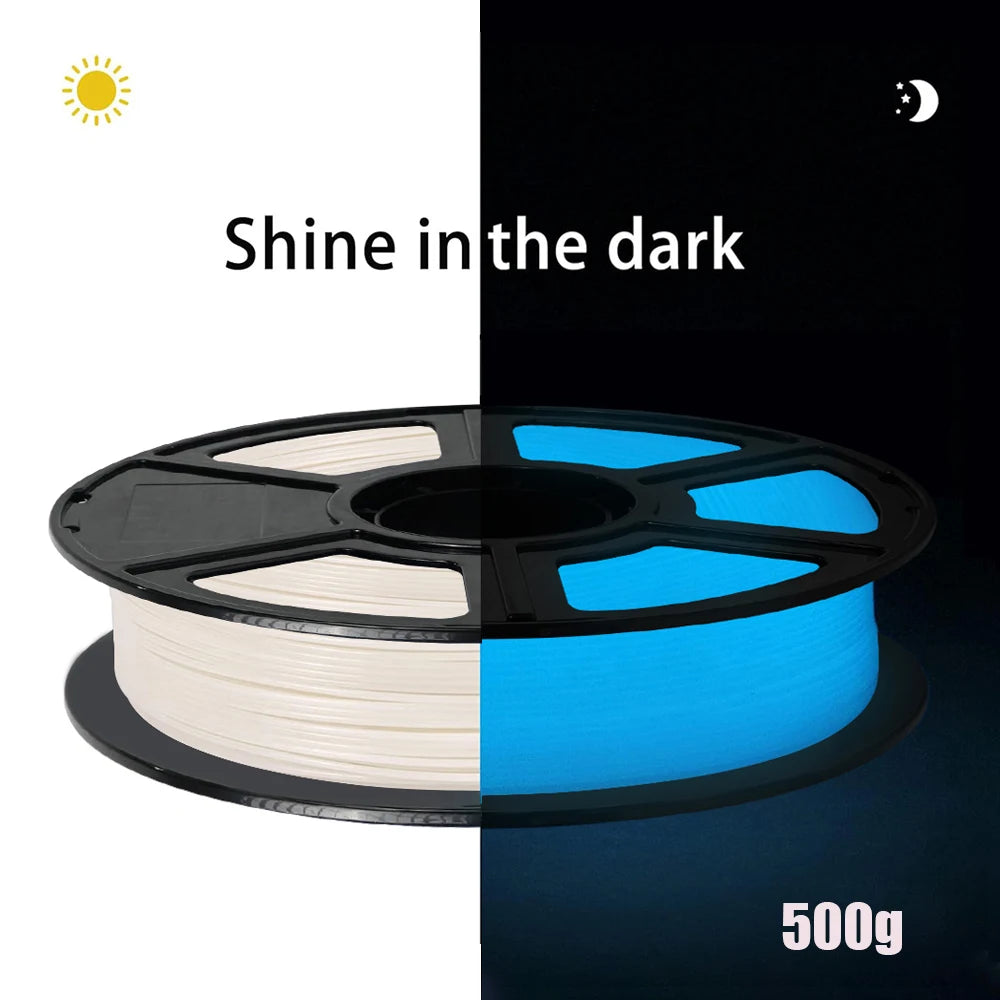 Glow in the Dark PLA Filament 1.75mm 250g – Blue & Red