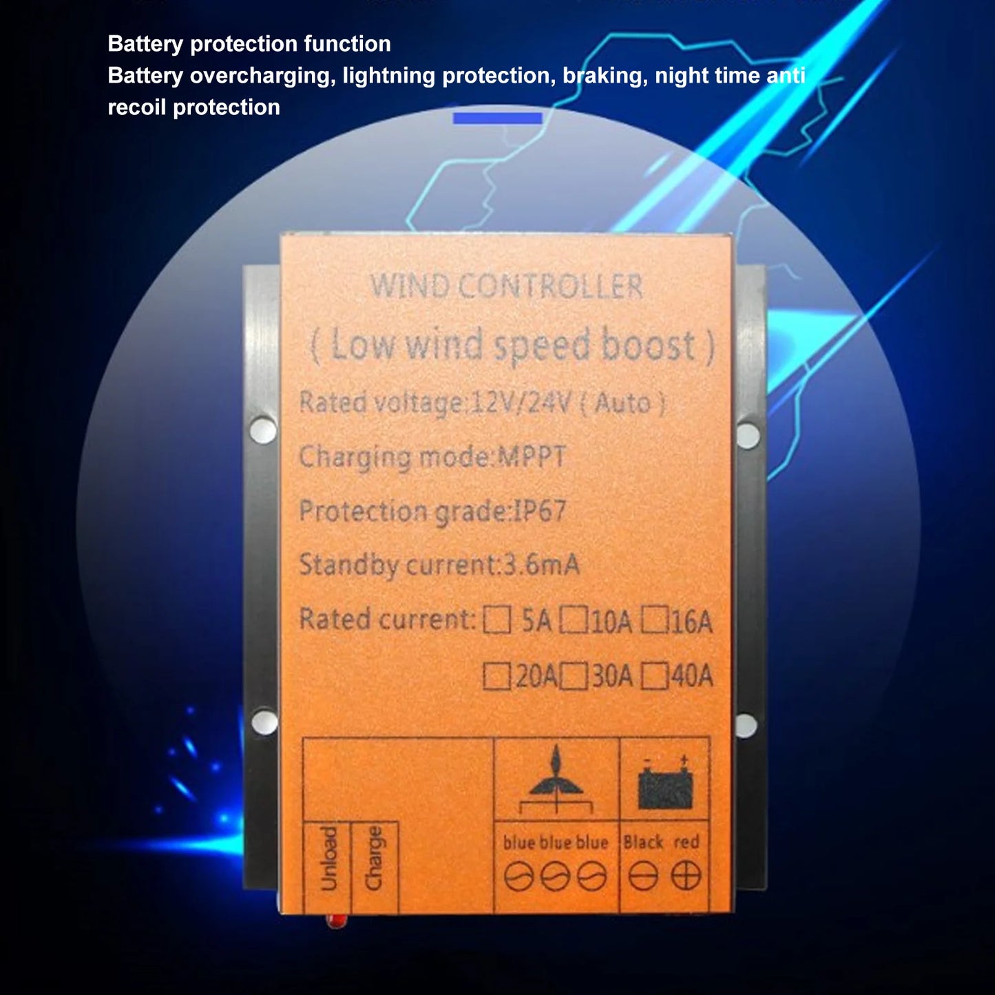 Boost Wind Turbine Controller 12V 24V Wind Turbine Controller 300W‑1000W Step Up Type MPPT PWM Wind Controller 16A Peaceful Pleasures Health and Wellness