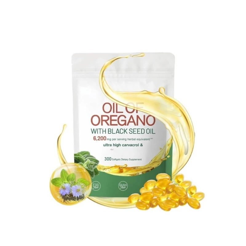 Oil of Oregano & Black Seed Organic Softgels | 300 Capsules