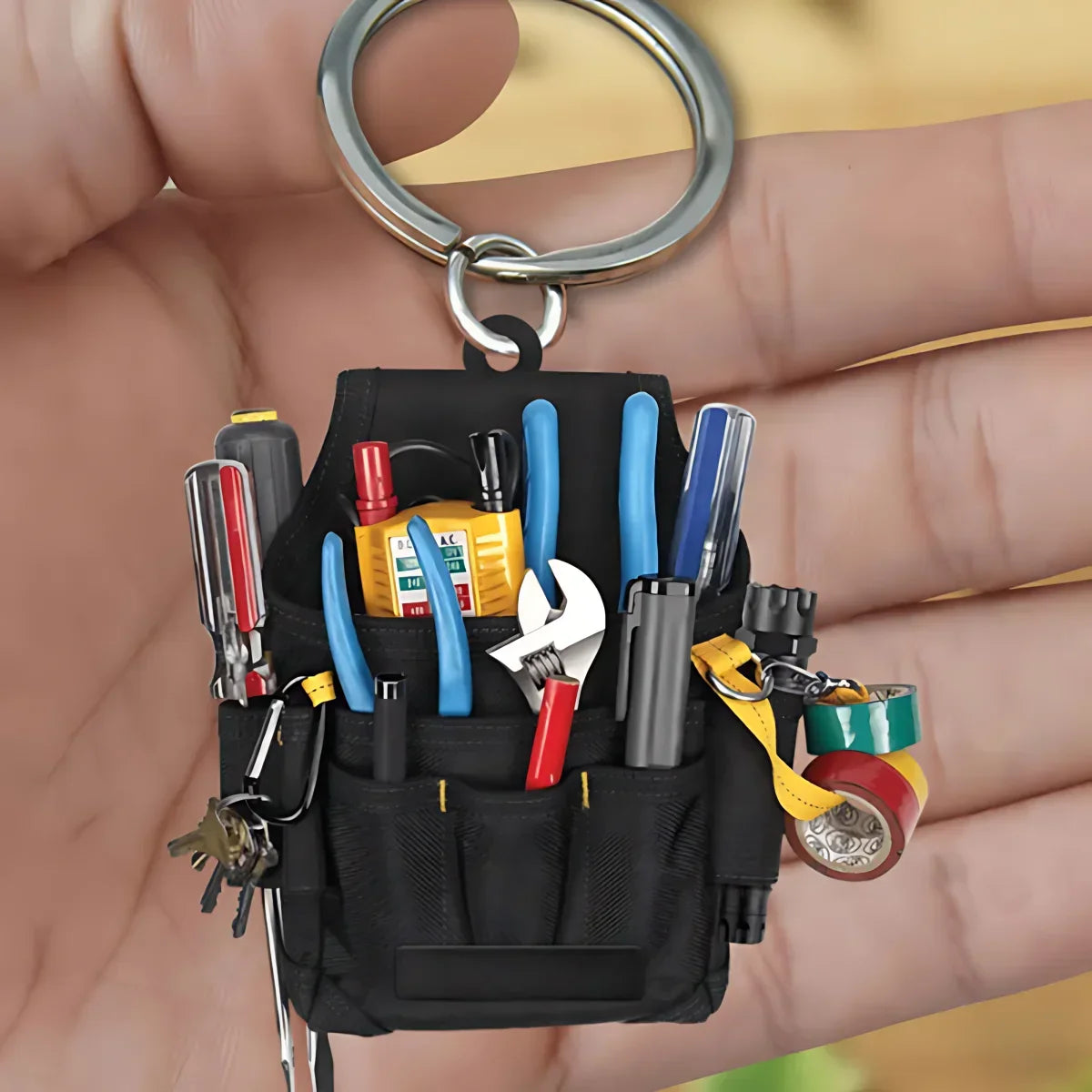 50PCS Acrylic Electrician Tool Keychains | Bag Charm Gift Set