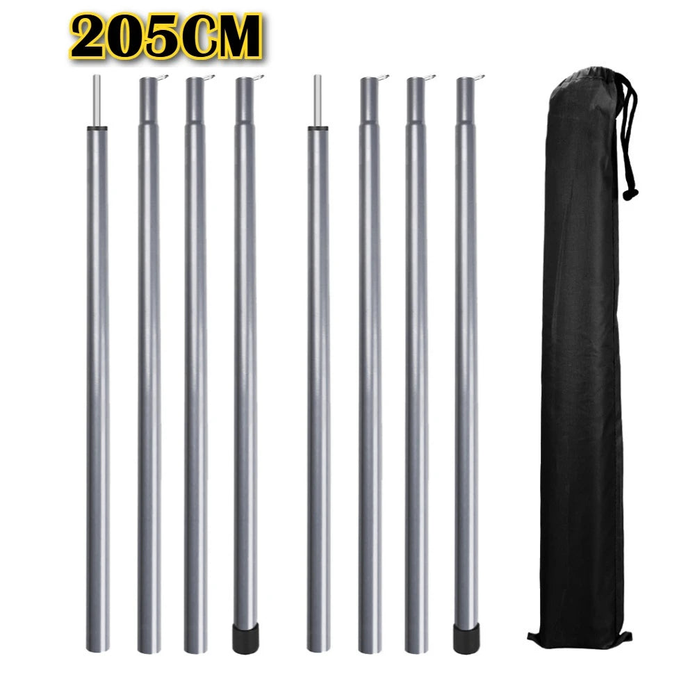 Adjustable Steel Tent Poles for Camping, Tarp & Awning 200cm