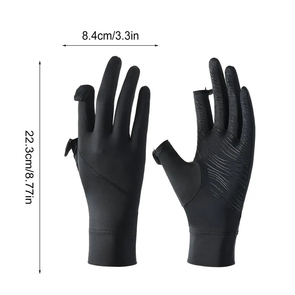 Women's UPF 50+ Full Finger UV Sun Protection Driving Gloves