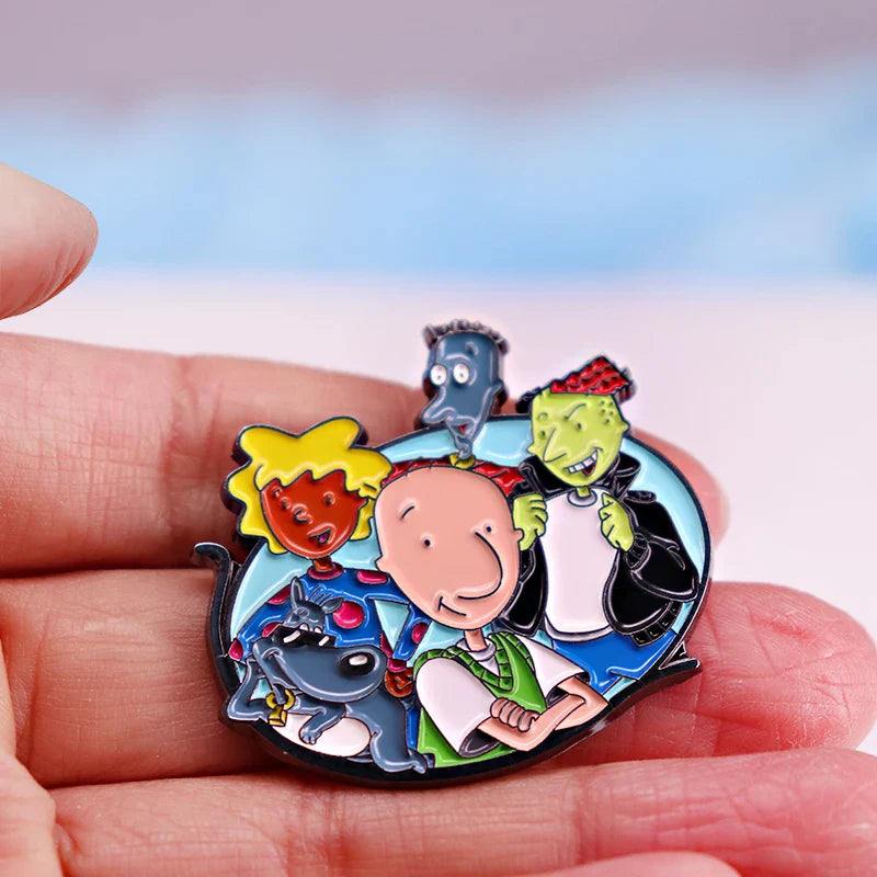 Doug's Enamel Pin – Animated Character Brooch | Lapel Pin