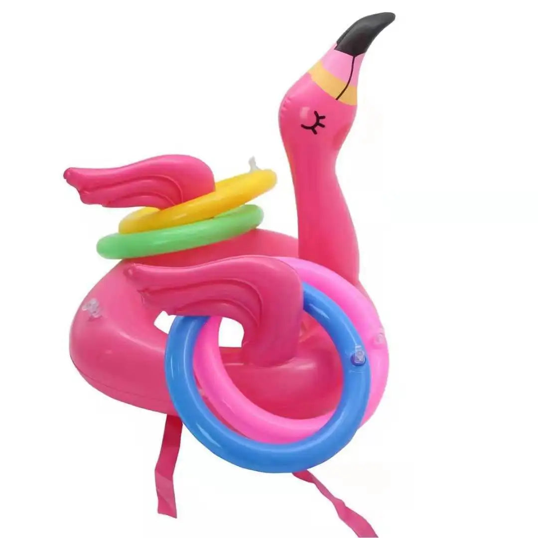 Inflatable Flamingo Ring Toss Game Set – Fun Party Toy