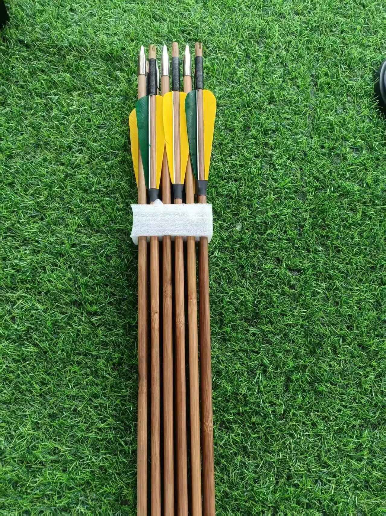 6 12 18 Traditional Bamboo Arrow 5 Turkey Feather 33 OD7 Longbow