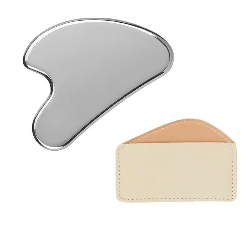 Dolphin Gua Sha Tool | Stainless Steel Facial Massage Board Gua Sha Facial Tool Peaceful Pleasures Health and Wellness board with bag