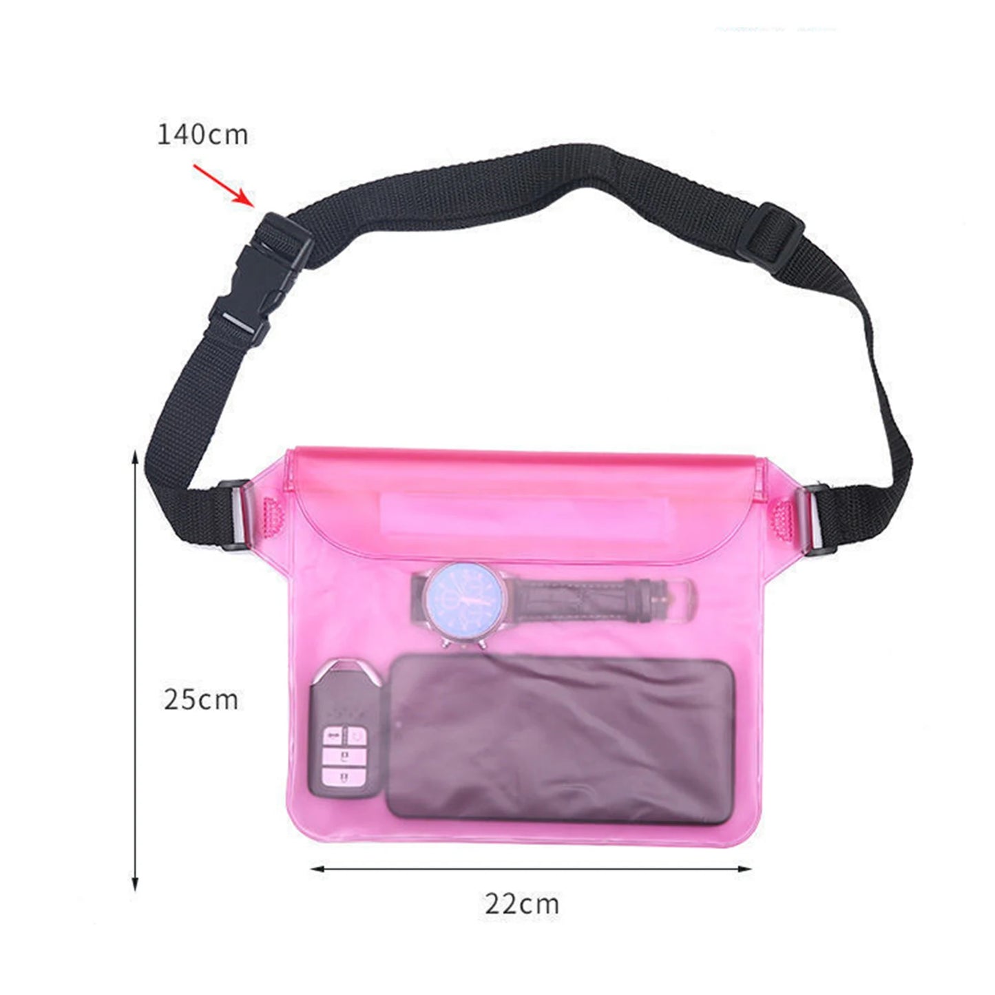 Sports Fanny Pack Crossbody Bag PVC Waterproof Multifunctional Fanny Pack for Camping Hiking Travel Use Peaceful Pleasures Health and Wellness