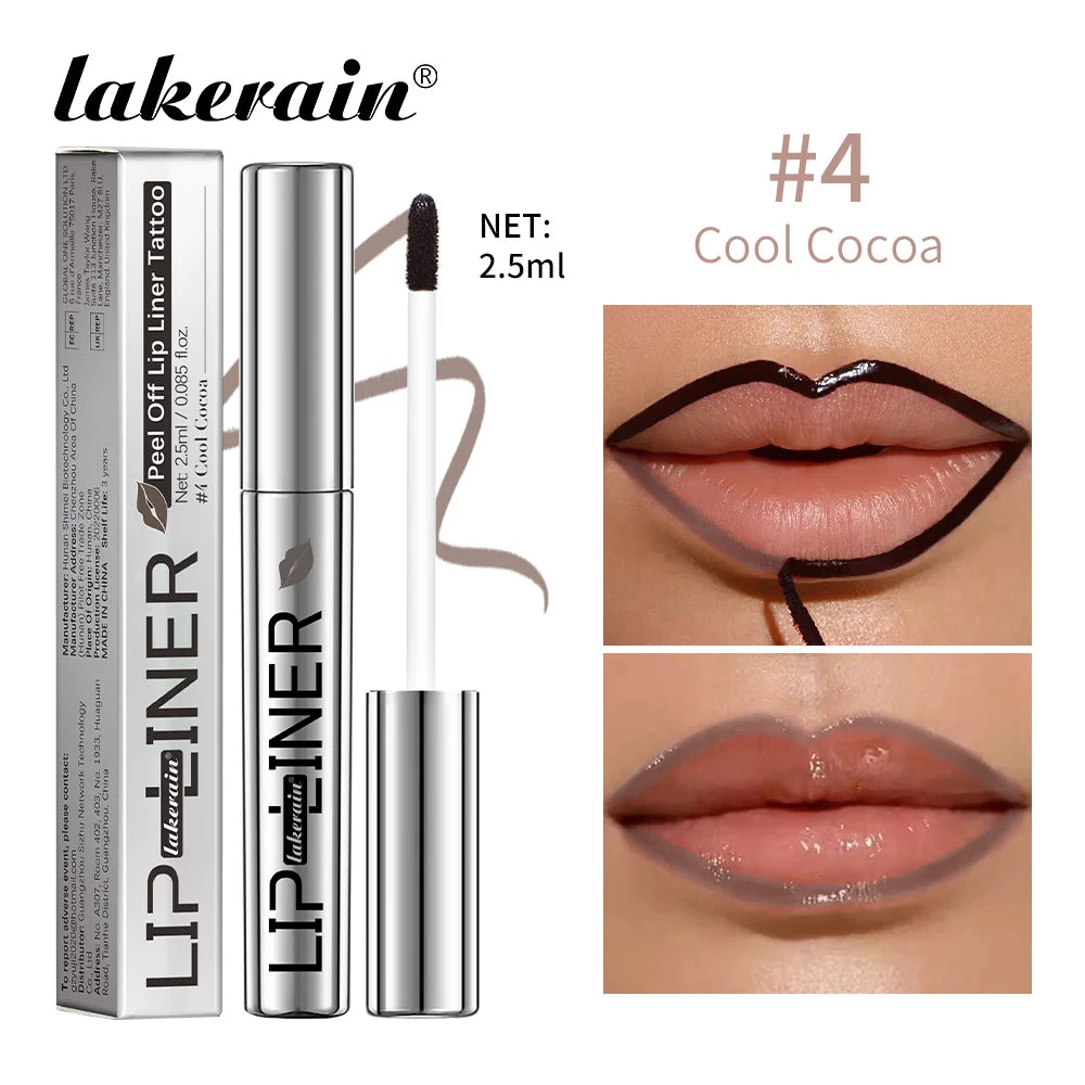 Peel Off Lip Stain Magic Lips Tattoo Long Lasting Waterproof Smudge Proof Transfer Proof Cosmetic Matte Lip Liner Pencil Peaceful Pleasures Health and Wellness 4 Cool Cocoa