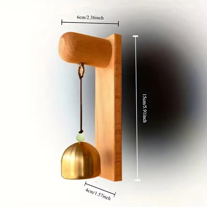 Vintage Wooden Doorbell – Mechanical No-Power Farmhouse Style