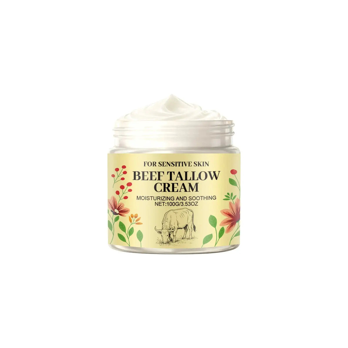 Beef Tallow Body Cream – Deep Moisturizing for All Skin Types Peaceful Pleasures Health and Wellness 100g