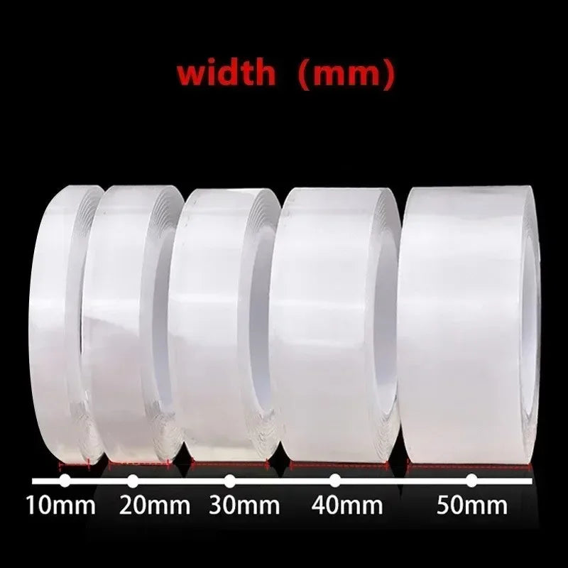 Nano Double-Sided Tape – Clear, Reusable & Waterproof | 1–5m