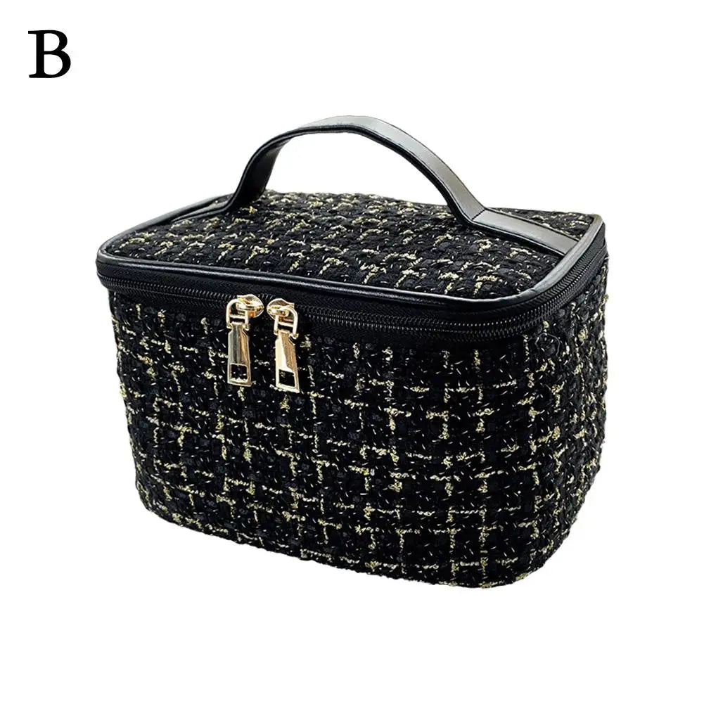 Cosmetics Bag Dual Purpose 2-in-1 Makeup Bag Large Capacity Fashion Travel Portable Cosmetics Bag for Women Men Peaceful Pleasures Health and Wellness black
