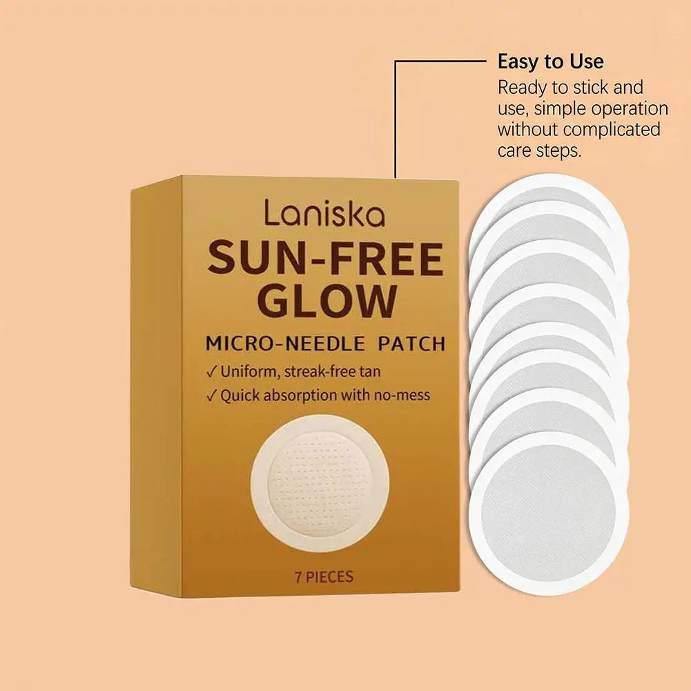 Quick Sunless Micro‑Needle Tanning Stickers, UV‑Damage‑Free Natural Bronzing Patches, Portable Mild Self‑Tan Patch for Anytime Peaceful Pleasures Health and Wellness