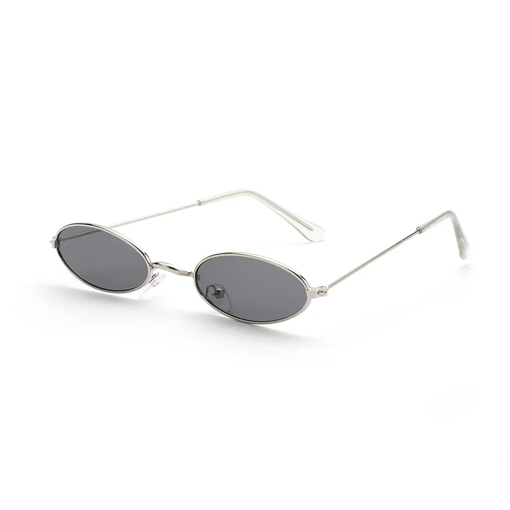 Retro Oval Sunglasses UV400 Vintage Unisex Alloy Frame