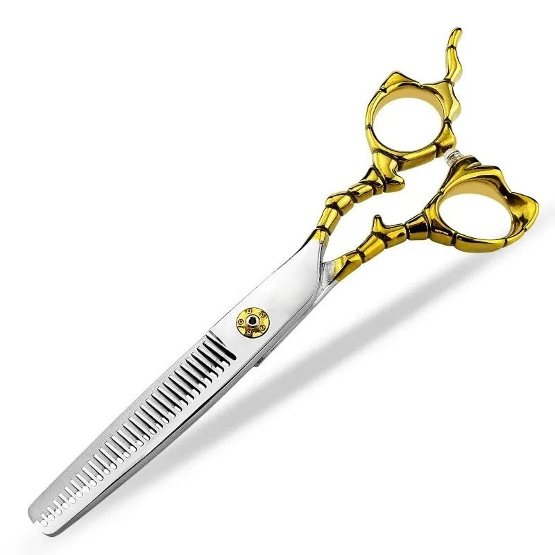 Barber Hair Cutting Scissors 440C High-end Professional Extremely Sharp Hairdresser Shears for Hair 6 Inch Haircut Scissors Peaceful Pleasures Health and Wellness thin 25-30