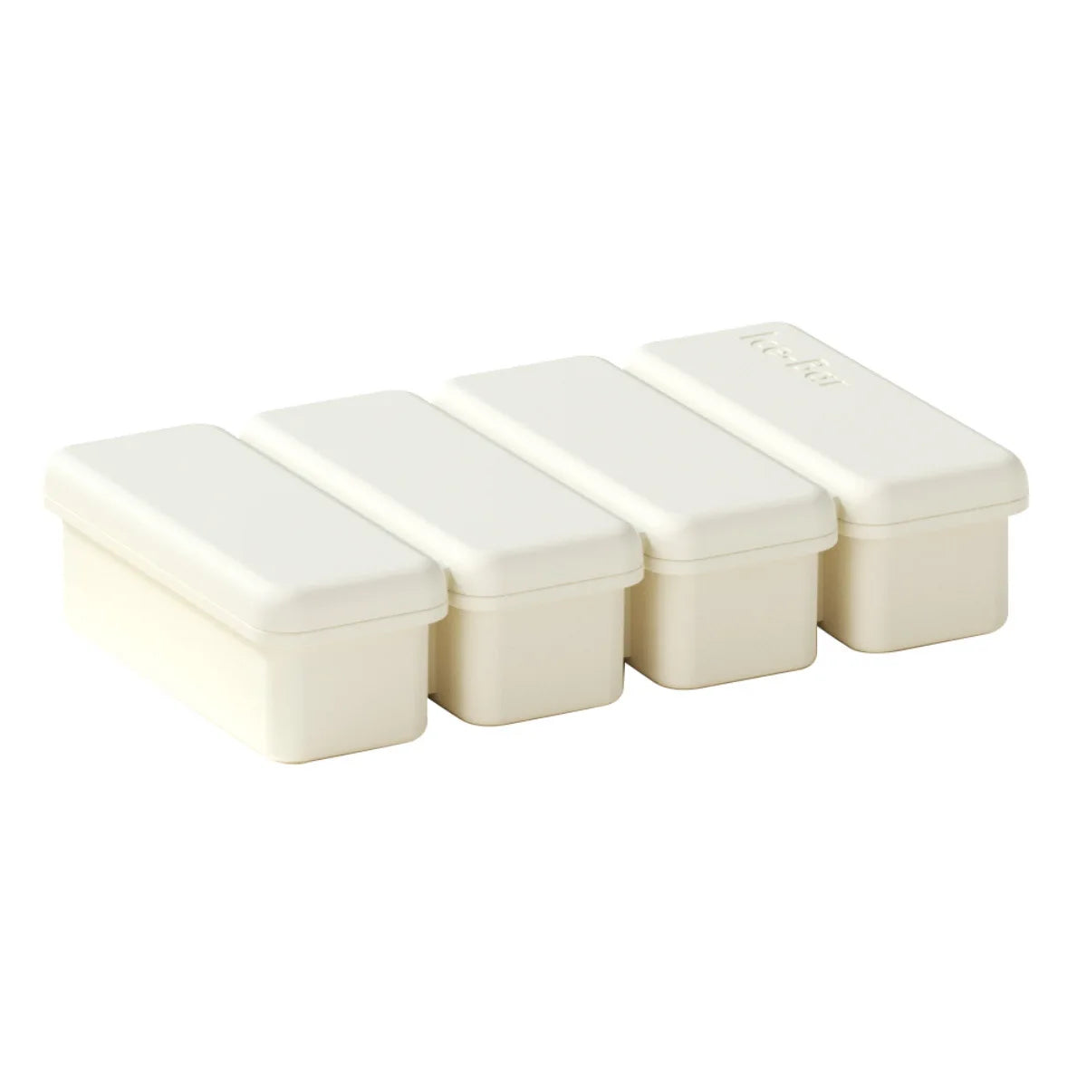 4 grids Silicone Ice Cubes Trays With Lid Homemade Popsicle Mould Food Freezing Container for Freezer Molds for Soups and Sauces Peaceful Pleasures Health and Wellness 4 grids white