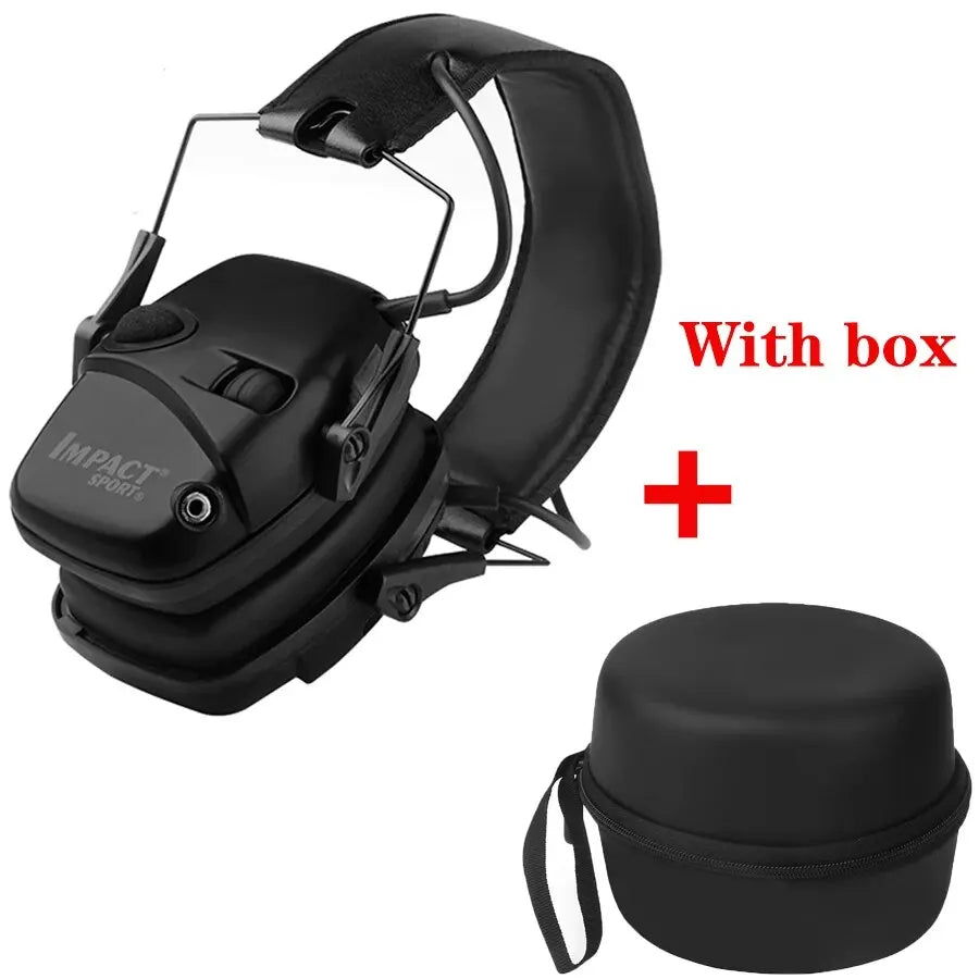Electronic Shooting Earmuffs Tactical Impact Sound Amplification Headset Ear Protection Anti-noise Ear Muff Outdoor Sports 1pc Peaceful Pleasures Health and Wellness With Case