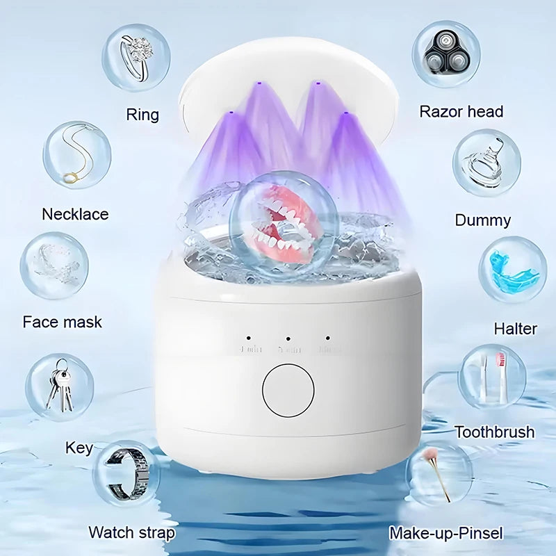 Ultrasonic Cleaner 50Khz Ultrasonic Cleaner Machine High Frequency Ultrasonic Cleaning Bath For Jewelry And Teeth Brace Peaceful Pleasures Health and Wellness