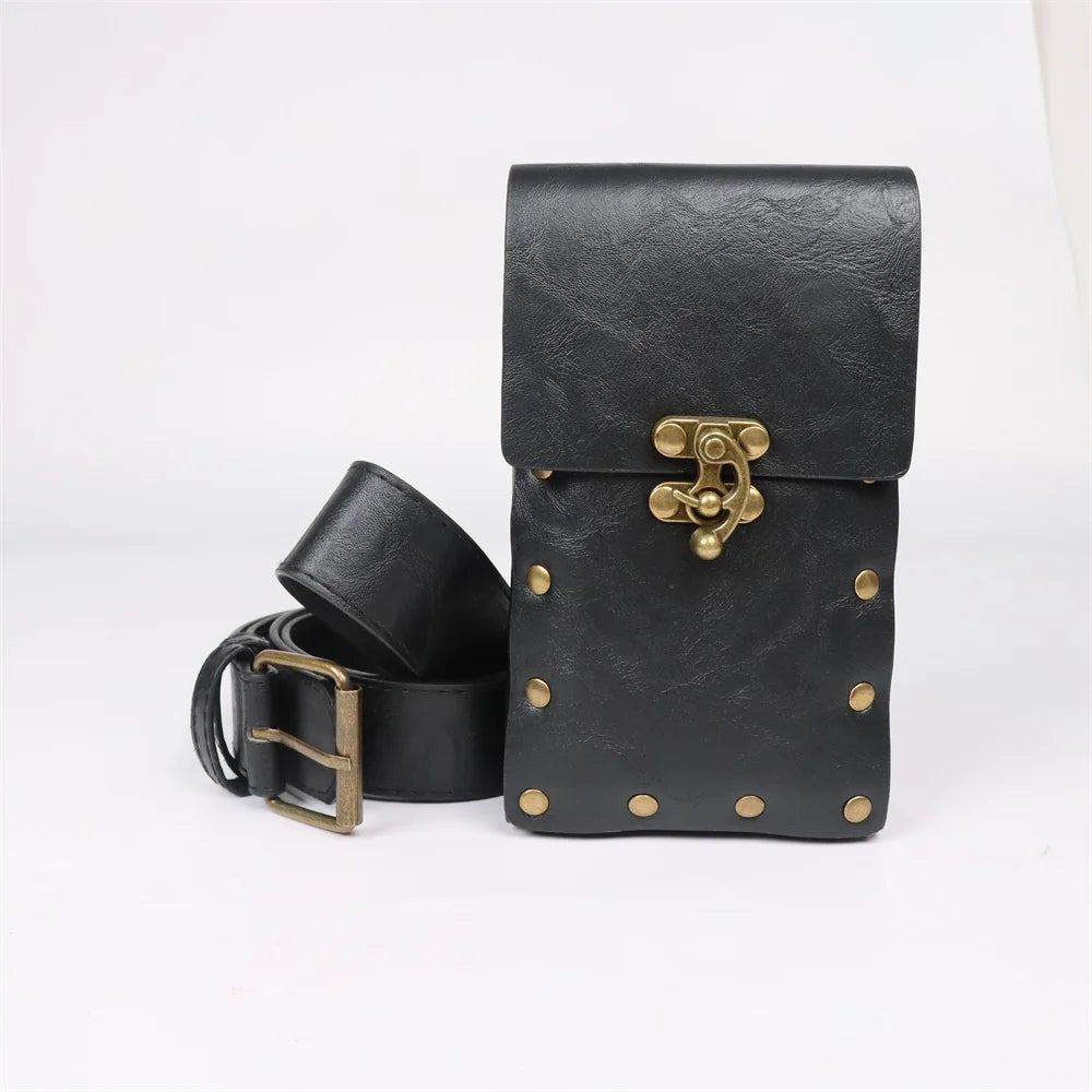 Medievalcosplayleather Belt Copper Coin Waist Bag Renaissance Dress