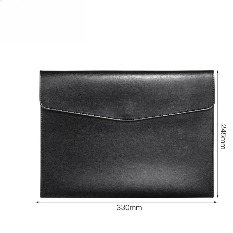 A4 PU Leather File Folder Briefcase | Document Organizer Bag Document Briefcase Bag Peaceful Pleasures Health and Wellness A5 Black