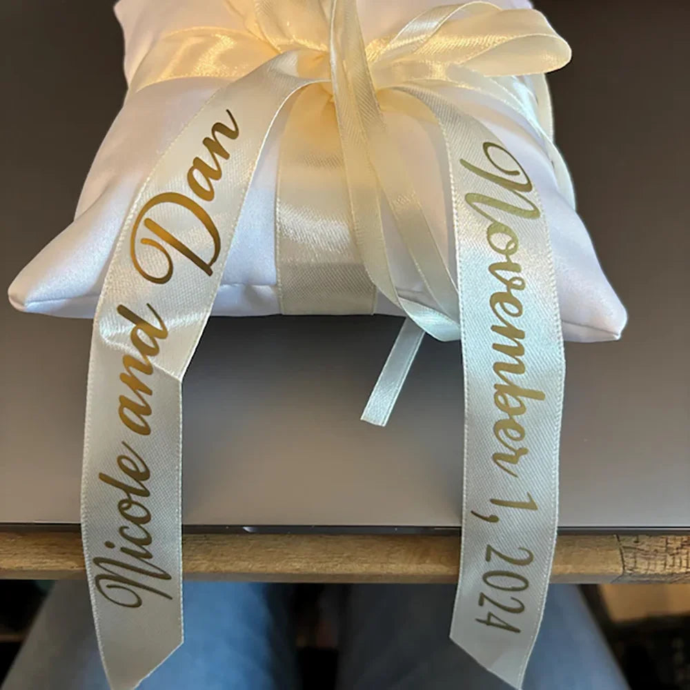 Personalized Wedding Ring Bearer Pillow | Bridal Gift Ring Bearer Pillow Peaceful Pleasures Health and Wellness
