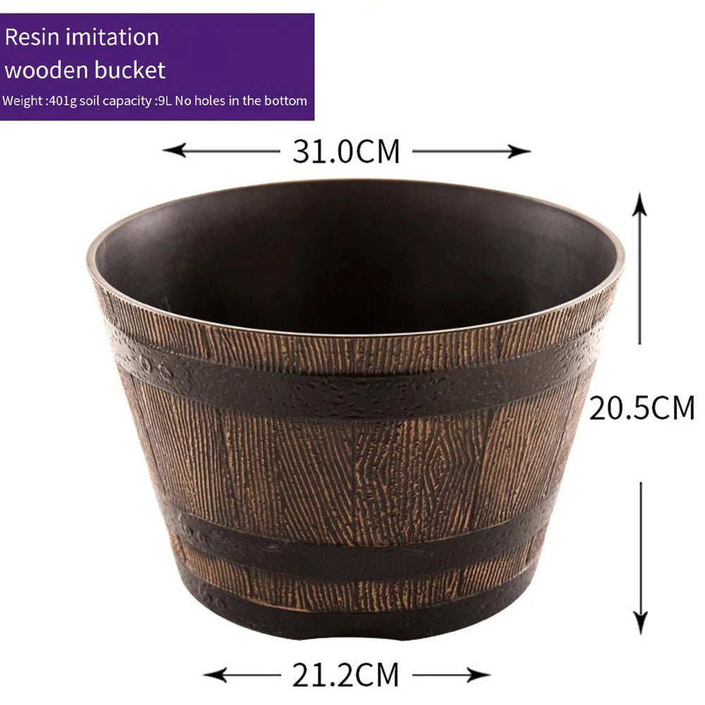 Garden Whiskey Bucket Succulent Flowerpot Indoor Outdoor Planting
